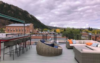 Rooftop TV before Rooftop smart patio